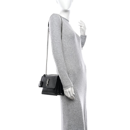 Saint Laurent Calfskin Medium Monogram Sunset Black 2 of 12