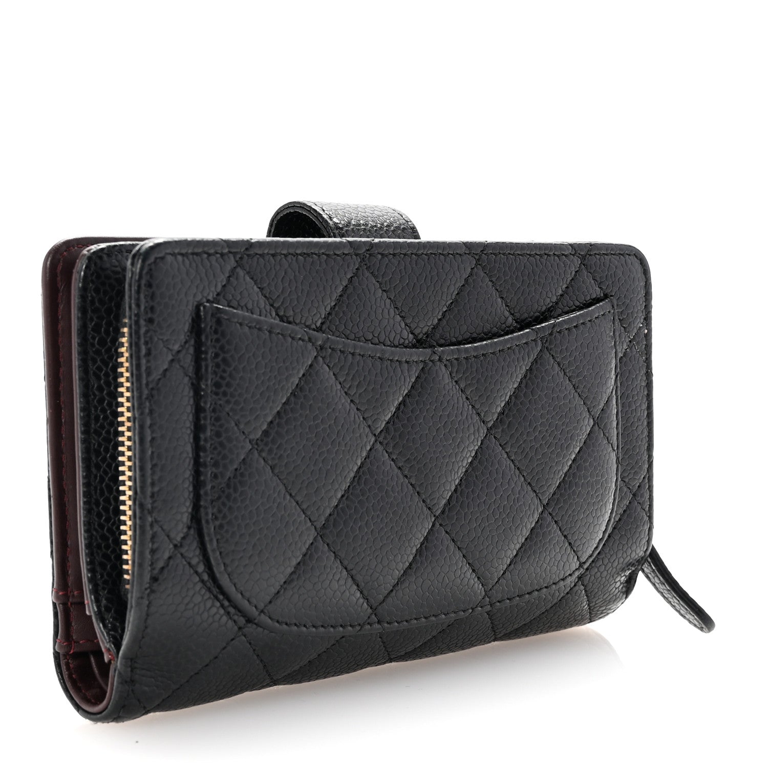 Chanel Caviar Quilted CC French Wallet Black 3 of 8