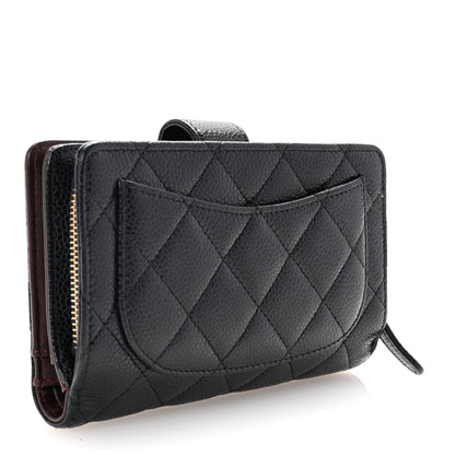 Chanel Caviar Quilted CC French Wallet Black 3 of 8