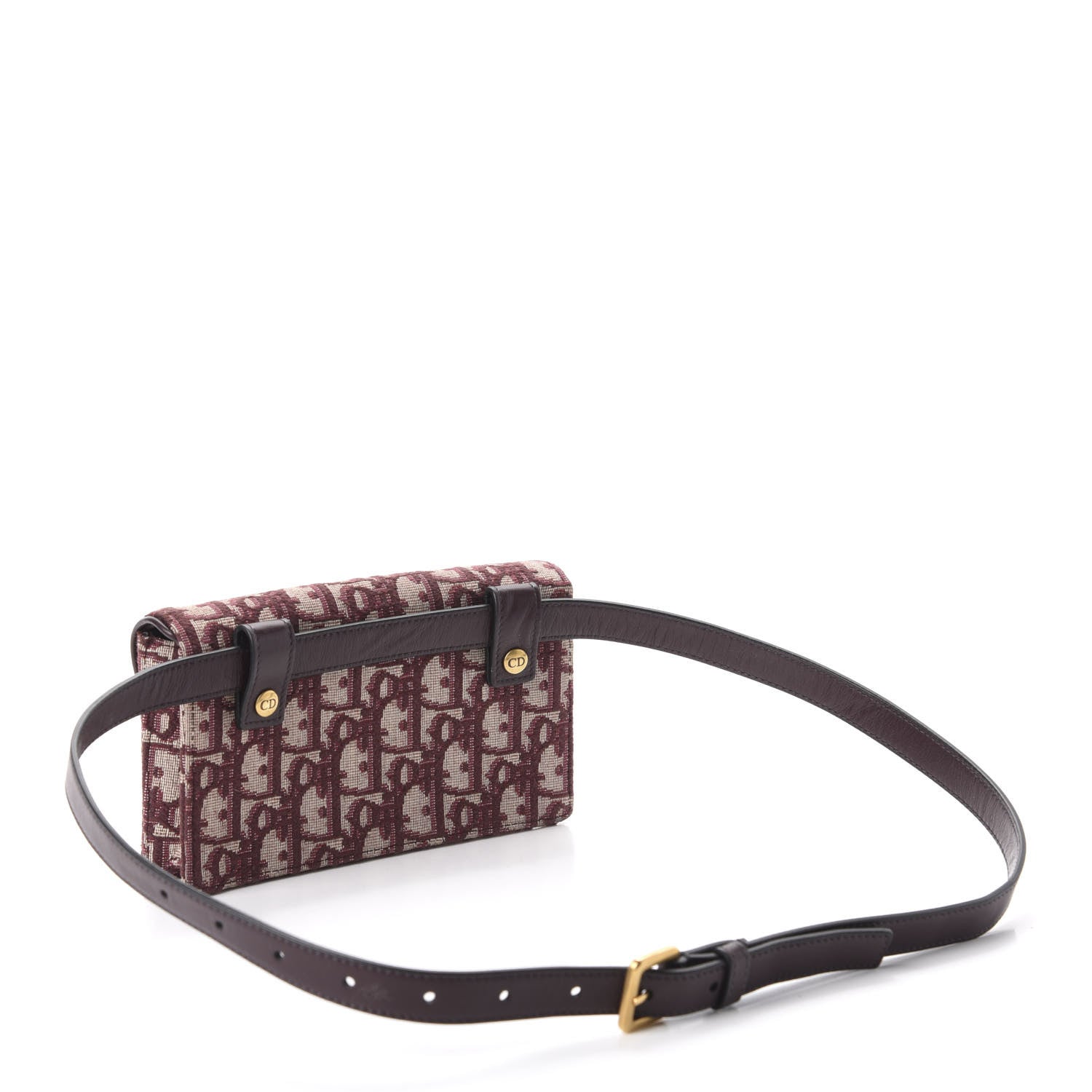 Christian Dior Oblique Saddle Belt Bag Bordeaux 3 of 11