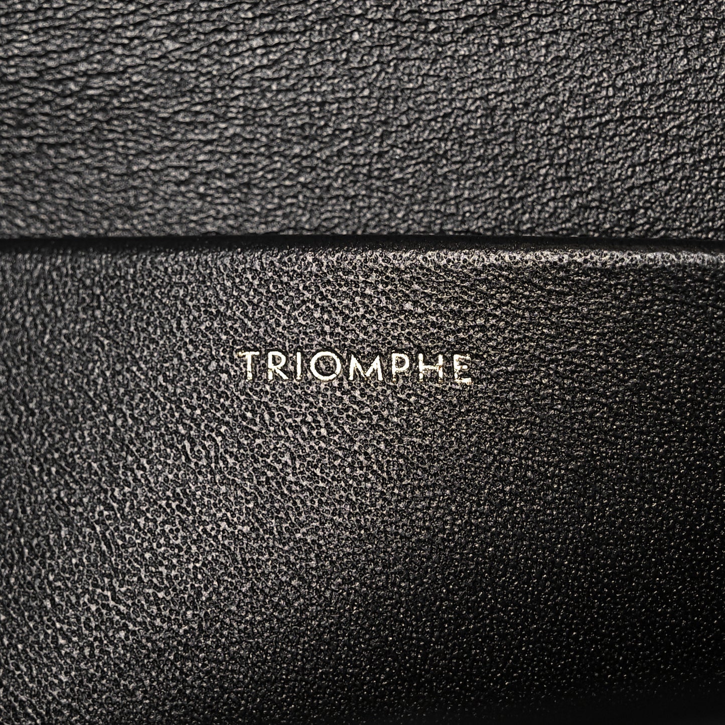 Shiny Calfskin Triomphe Chain Shoulder Bag Black