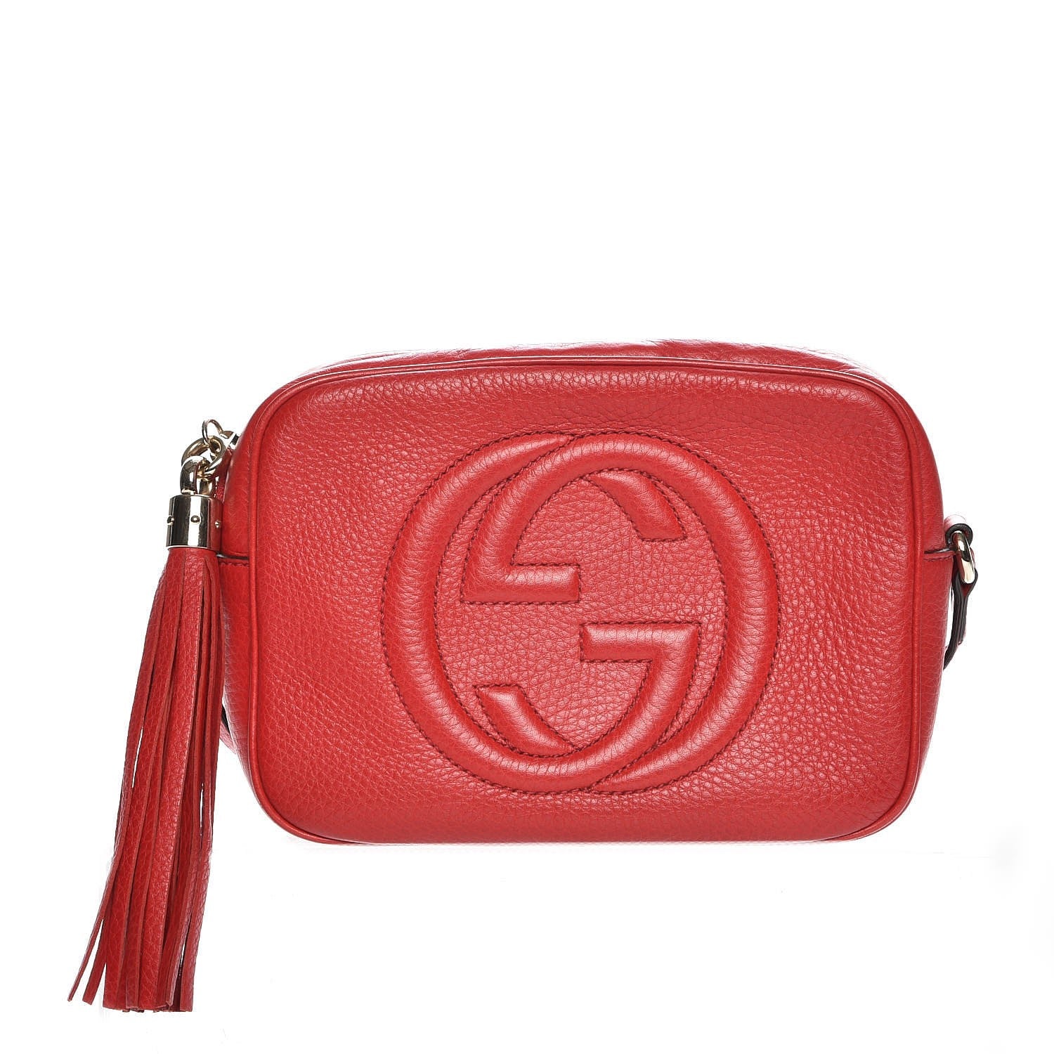 Gucci Pebbled Calfskin Small Soho Disco Bag Tabasco Red 1 of 7