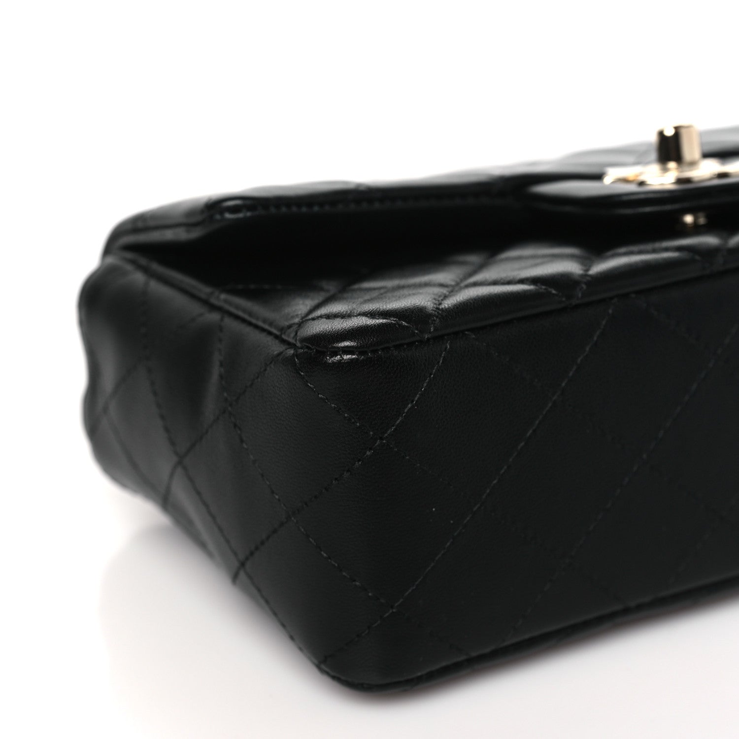 Chanel Lambskin Quilted Mini Rectangular Flap Black 9 of 11