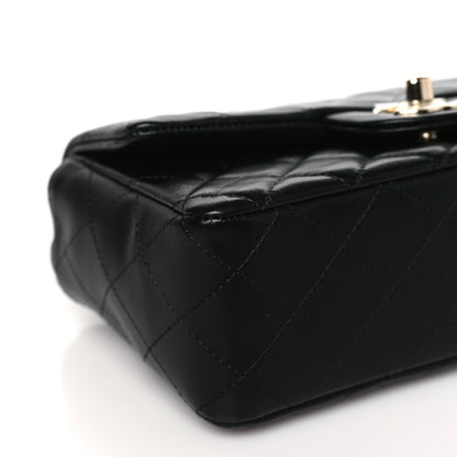 Chanel Lambskin Quilted Mini Rectangular Flap Black 9 of 11