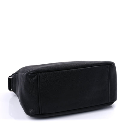 Prada Vitello Daino Medium Triangle Shoulder Bag  Black 3 of 8