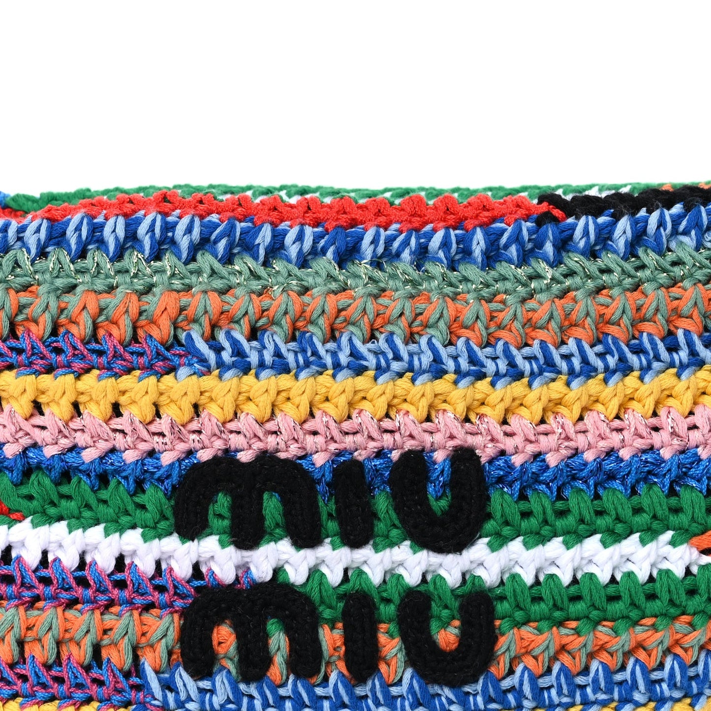 Fabric Crochet Pouch  Multicolor