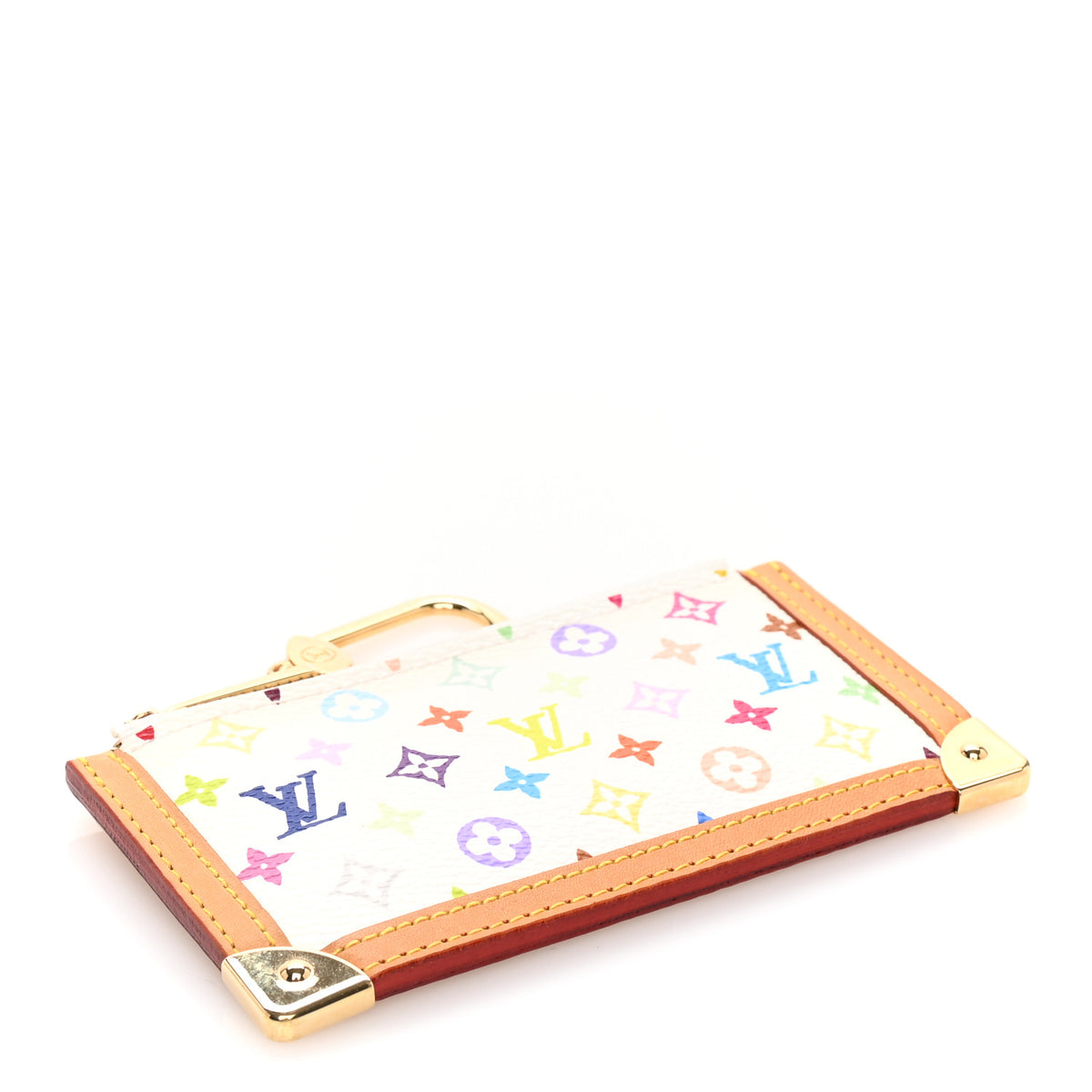 Louis Vuitton Monogram Multicolor Key Pouch White 5 of 7