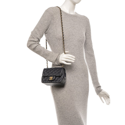 Chanel Caviar Quilted Mini Square Flap Navy 2 of 7