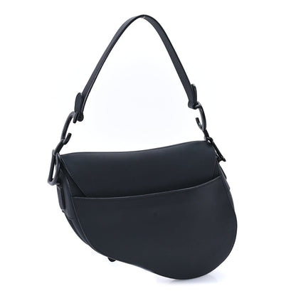 Christian Dior Ultra Matte Calfskin Saddle Bag Black 2 of 7