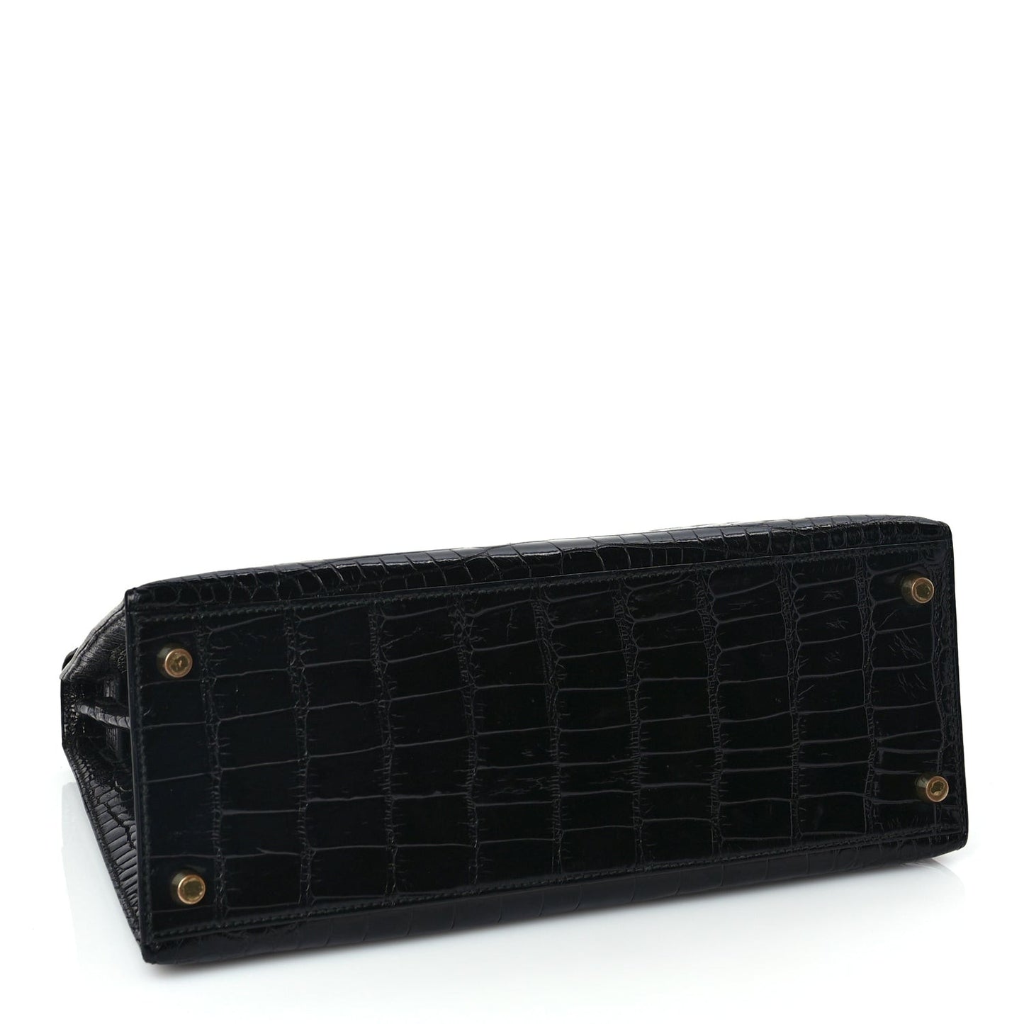 Shiny Alligator Kelly Sellier 28 Black
