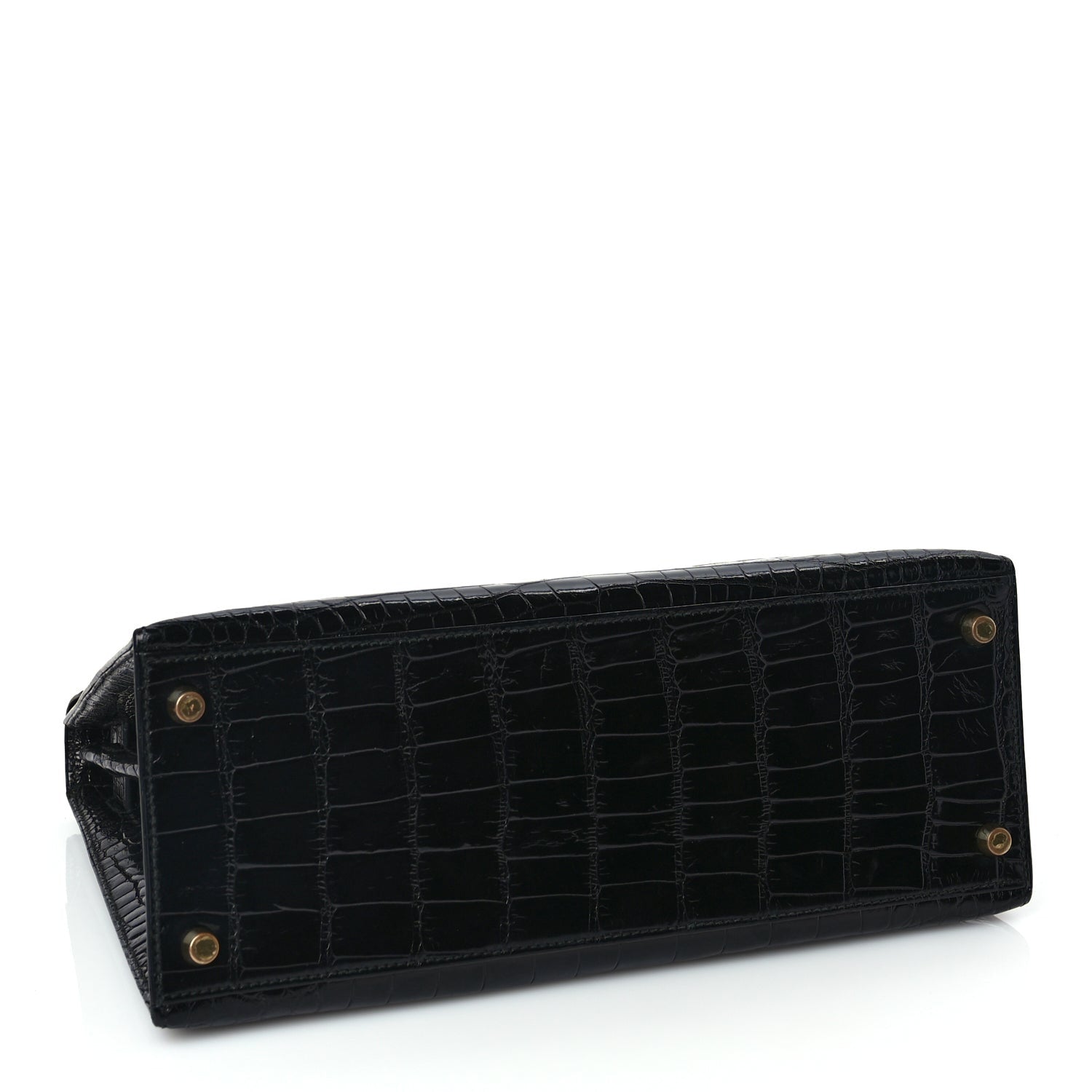 Hermes Shiny Alligator Kelly Sellier 28 Black 3 of 10