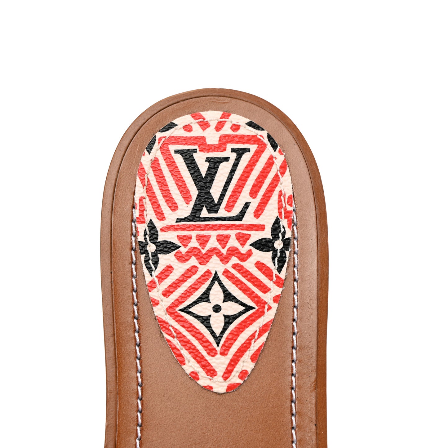 Monogram Crafty Lock It Flat Mule 40 Creme Rouge