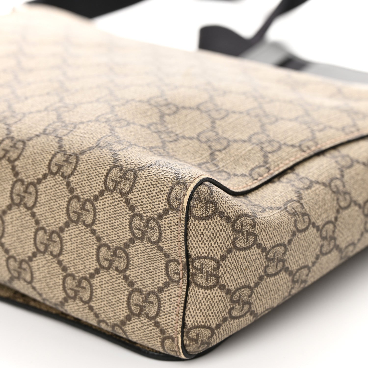 Gucci GG Supreme Monogram Web Flap Messenger Bag Black 11 of 15