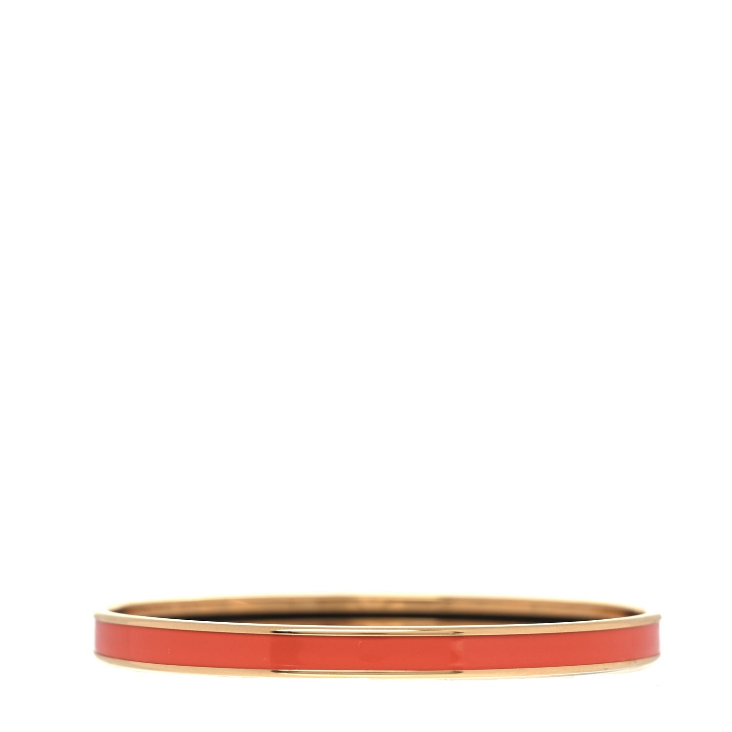 Hermes Enamel Uni Bangle 62 Orange Fruite 2 of 4
