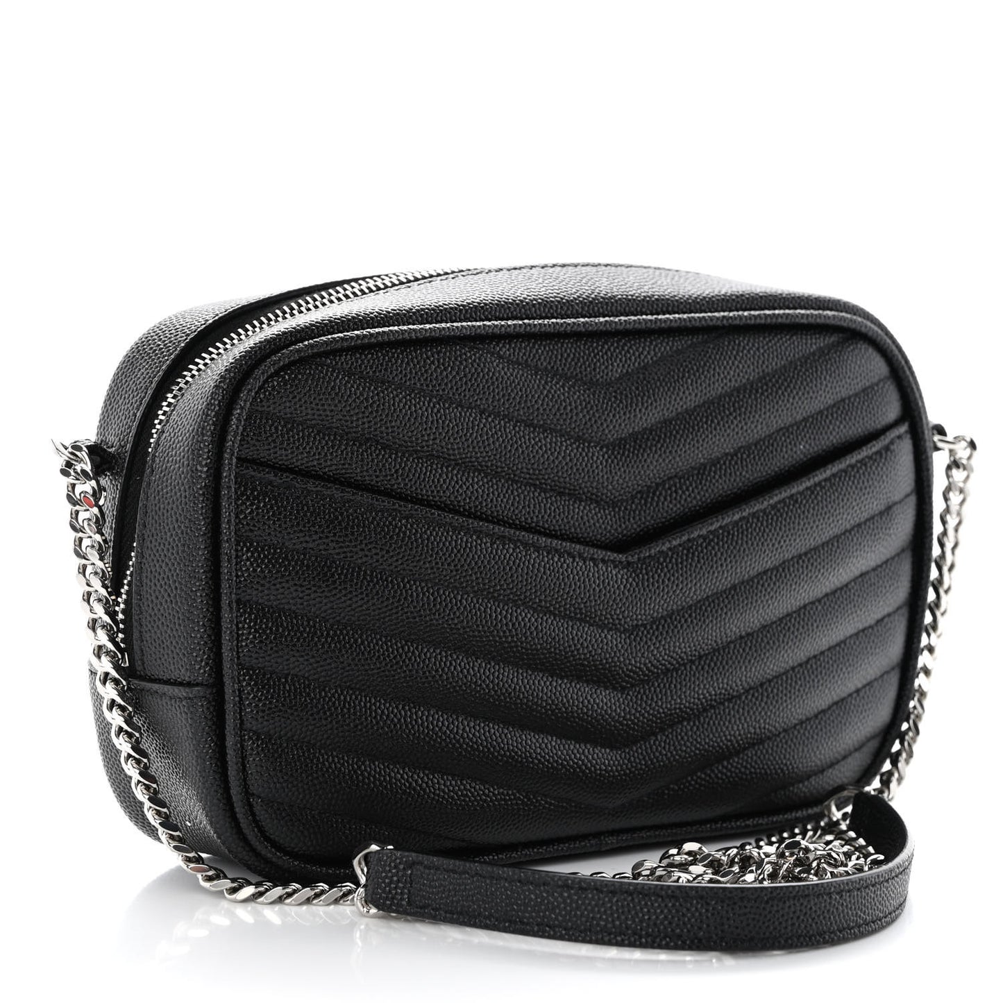 Grain De Poudre Matelasse Monogram Mini Lou Camera Bag Black