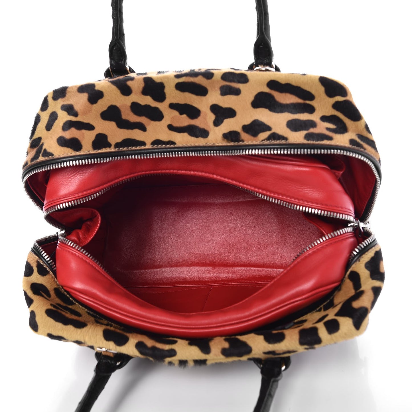 Calf Hair Ostrich Leopard Print Inside Tote