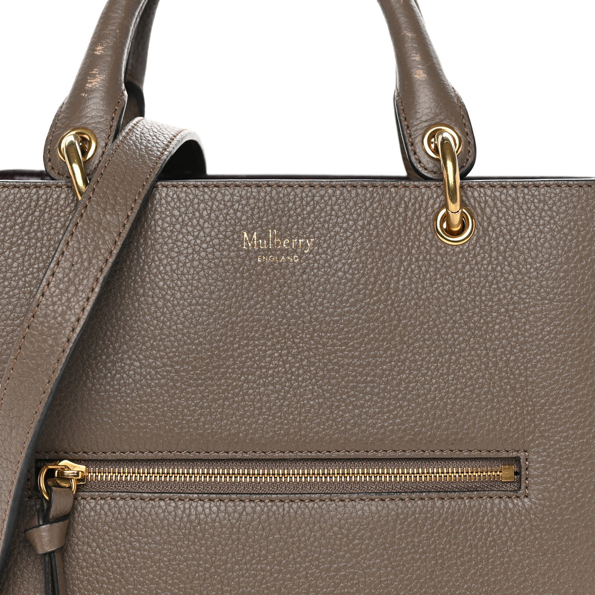 Mulberry Classic Grain Calfskin Small Bayswater Taupe 6 of 8