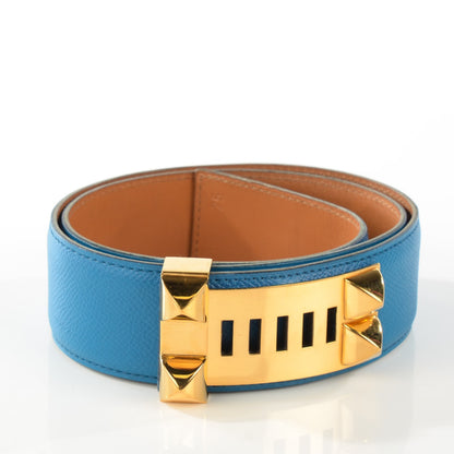 Hermes Courchevel Collier De Chien CDC Belt 75 Brighton Bleu 3 of 6