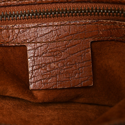 Gucci Calfskin Medium Horsebit Chain Hobo Brown 6 of 10