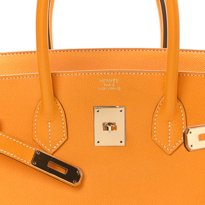 Hermes Epsom Candy Birkin 35 Jaune D'Or Feu 6 of 12