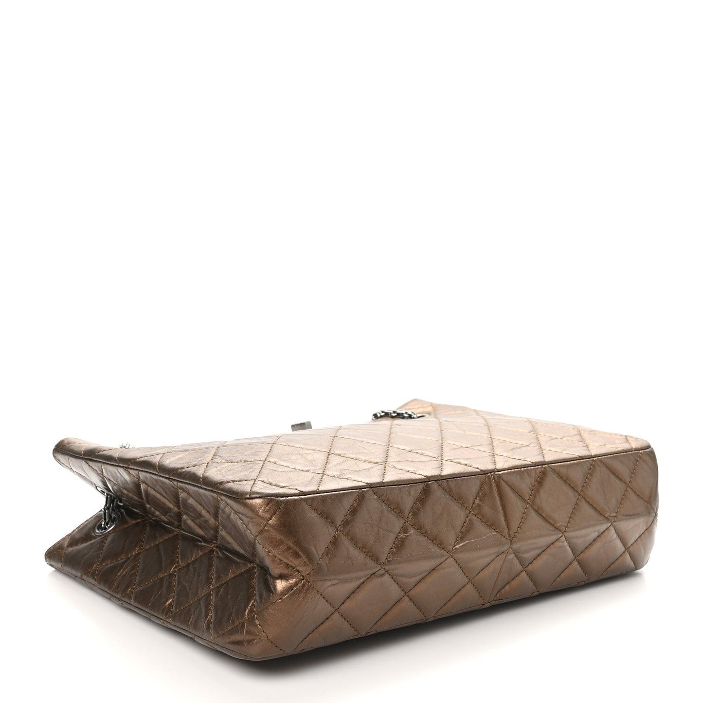 Aged Calfskin Reissue 2.55 Tote Bronze