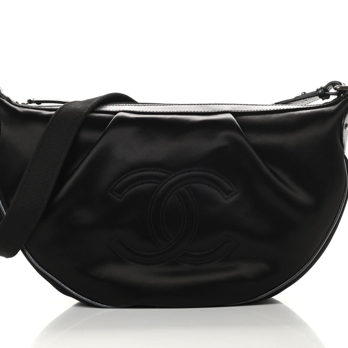 Satin Caviar CC Hobo Black