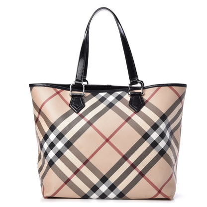 Burberry Nova Check Large Nickie Tote Black 1 of 17