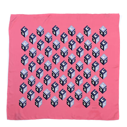 Gucci Silk GG Wallpaper Print Scarf Pink 1 of 4