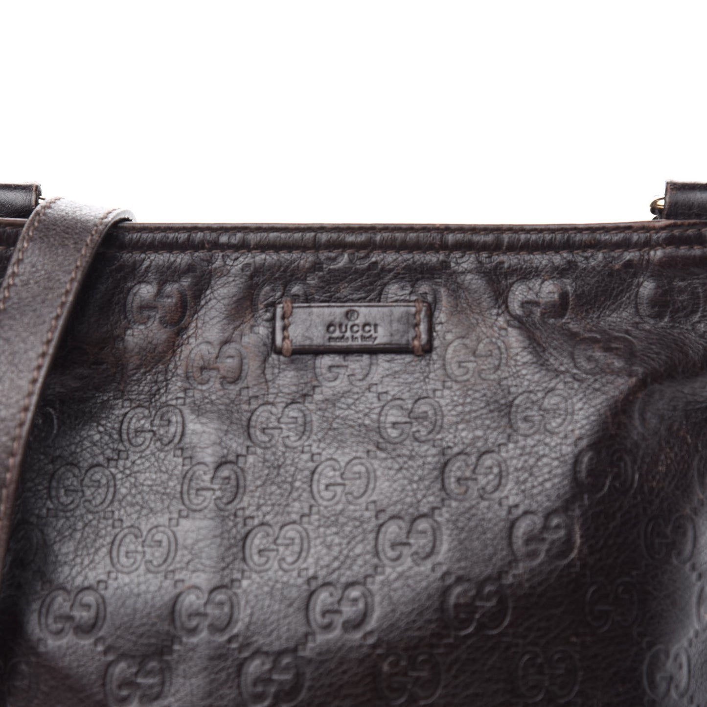 Guccissima Small Flat Messenger Bag Dark Brown