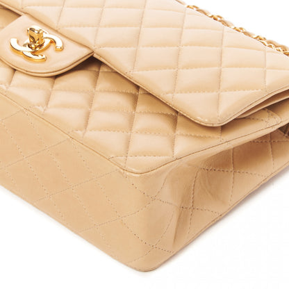 Chanel Lambskin Quilted Medium Double Flap Beige 4 of 9