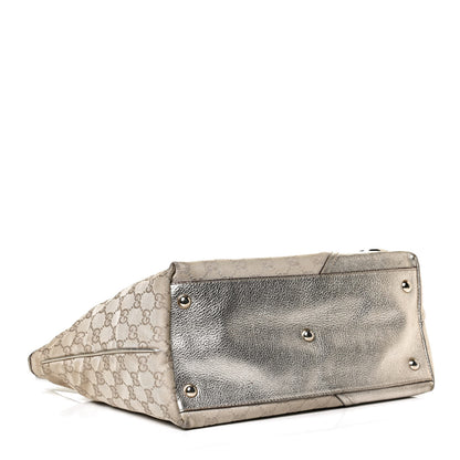 Gucci Monogram Medium New Britt Tote Gold 3 of 10