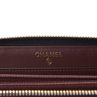Chanel Caviar Quilted Large Gusset Zip Around Wallet Black 6 of 9