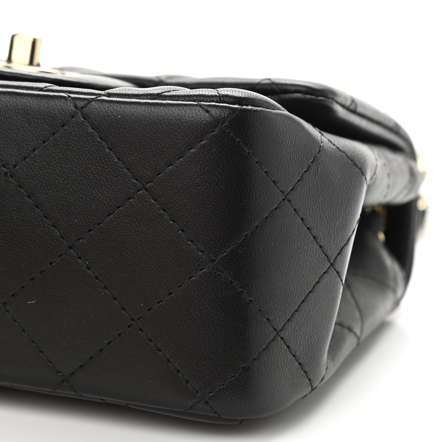 Chanel Lambskin Quilted Mini Square Flap Black 10 of 12