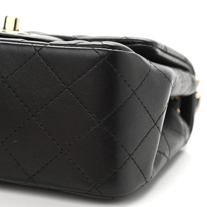 Chanel Lambskin Quilted Mini Square Flap Black 10 of 12