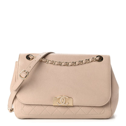 Chanel Caviar Quilted Flap Light Beige 1 of 11