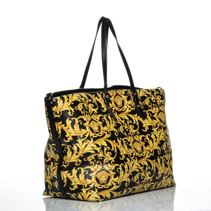 Versace PVC Barocco Printed Tote Black Gold 3 of 11