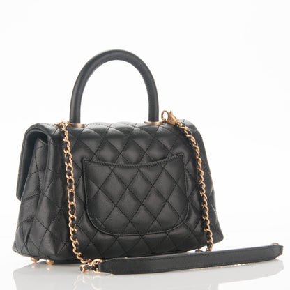 Chanel Caviar Quilted Mini Coco Handle Flap Black 3 of 7