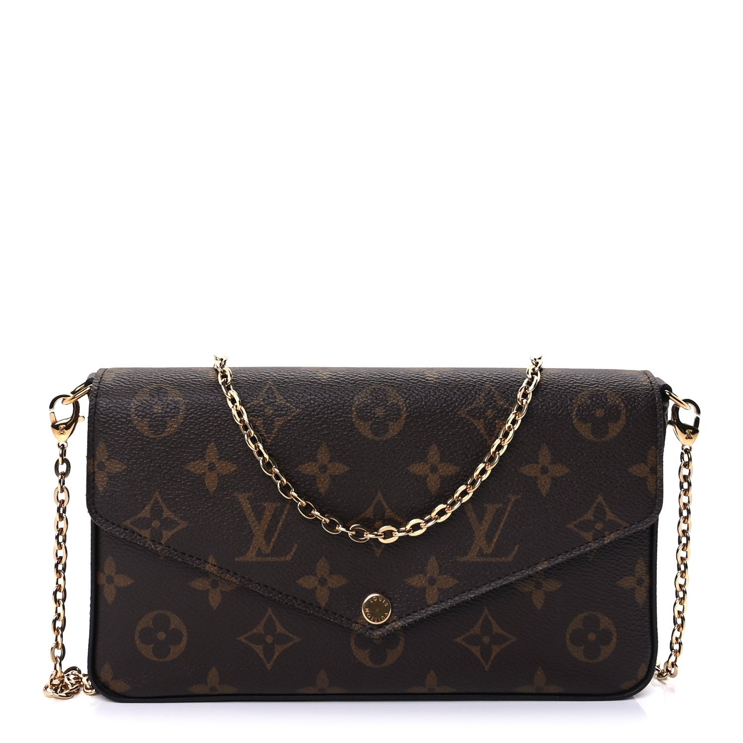 Louis Vuitton Monogram Pochette Felicie Chain Wallet Fuchsia 3 of 10