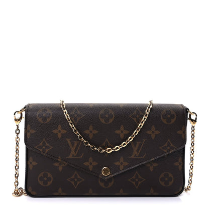 Louis Vuitton Monogram Pochette Felicie Chain Wallet Fuchsia 3 of 10