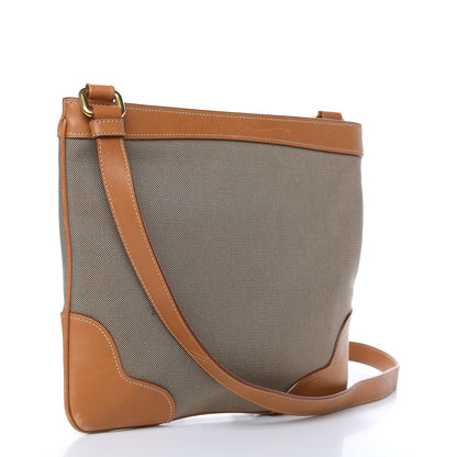 Prada Jacquard Logo Small Flat Messenger Bag Corda Cuoio 3 of 13