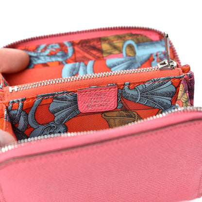 Hermes Epsom Silk'In Compact Wallet Rose Azalee 7 of 9