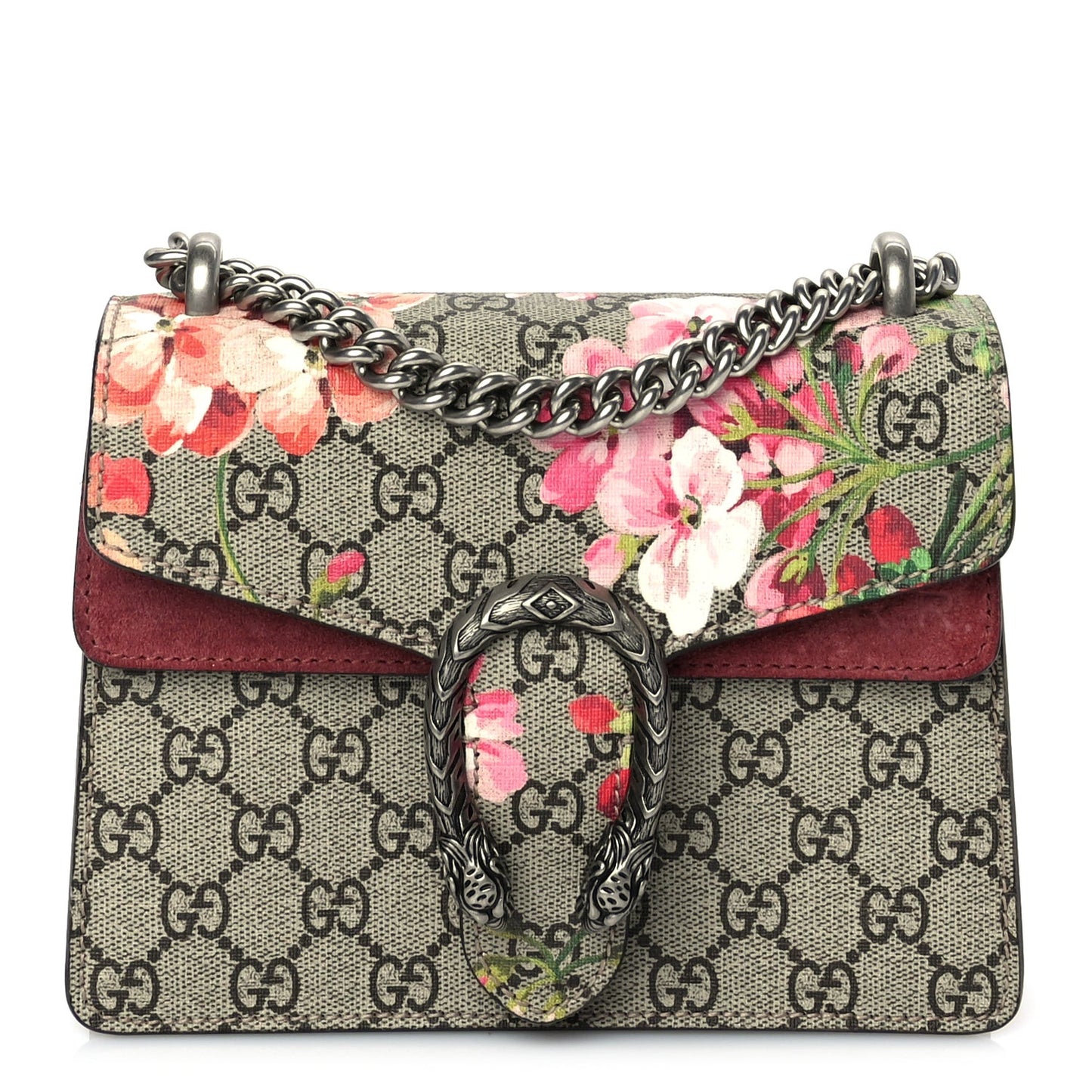 GG Supreme Monogram Blooms Mini Dionysus Shoulder Bag  Beige Multicolour Dry Rose