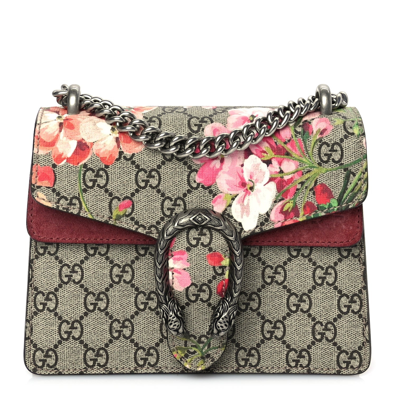 Gucci GG Supreme Monogram Blooms Mini Dionysus Shoulder Bag  Beige Multicolour Dry Rose 1 of 8