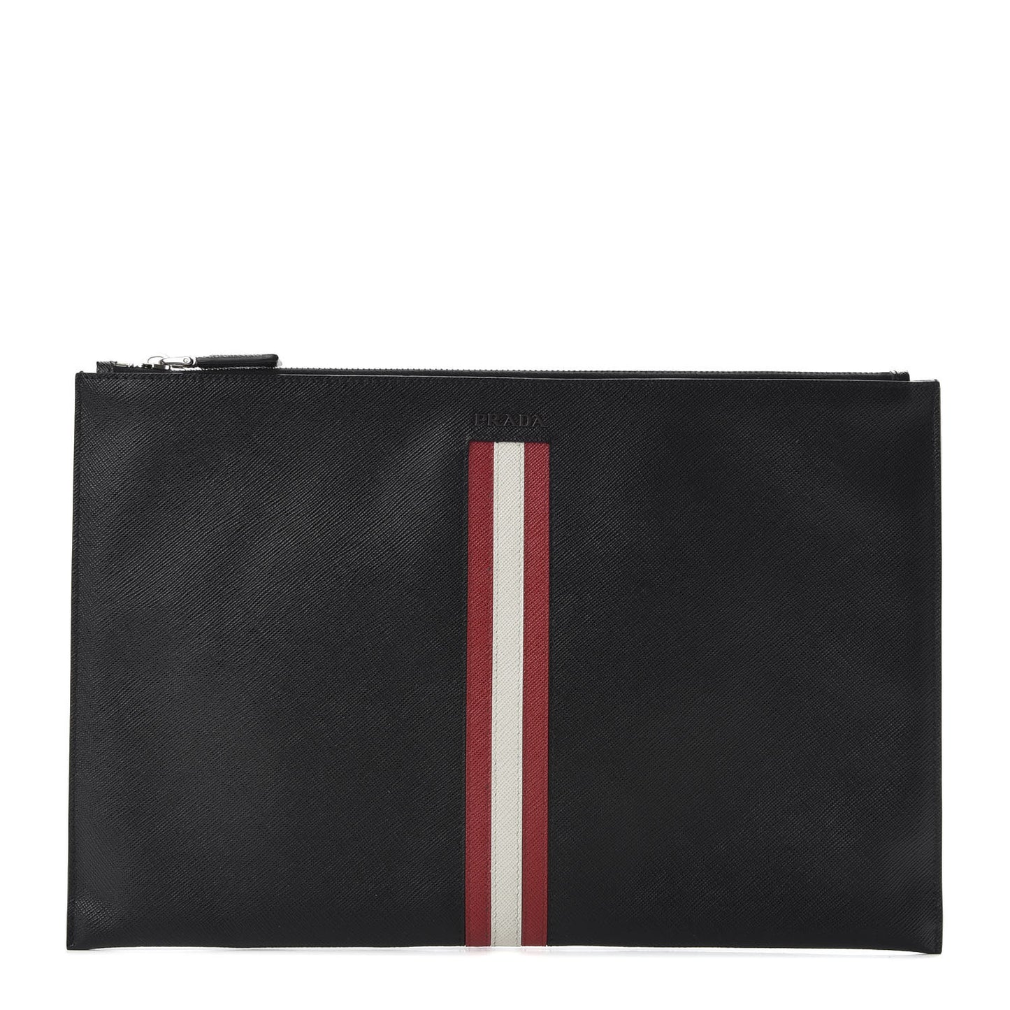 Saffiano Document Case Black Fuoco Talco