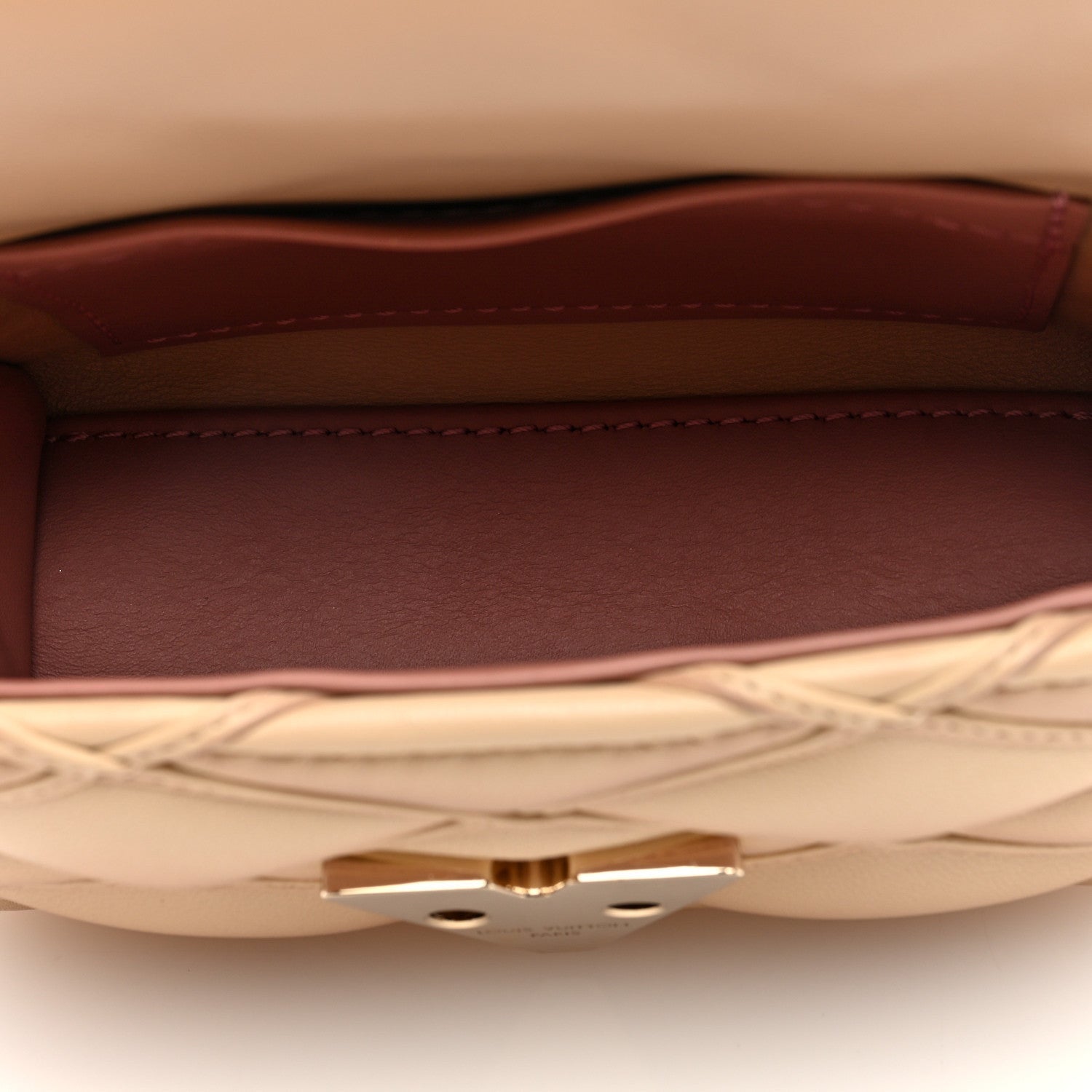 Louis Vuitton Lambskin Malletage Pico GO-14 Beige Pink 5 of 7