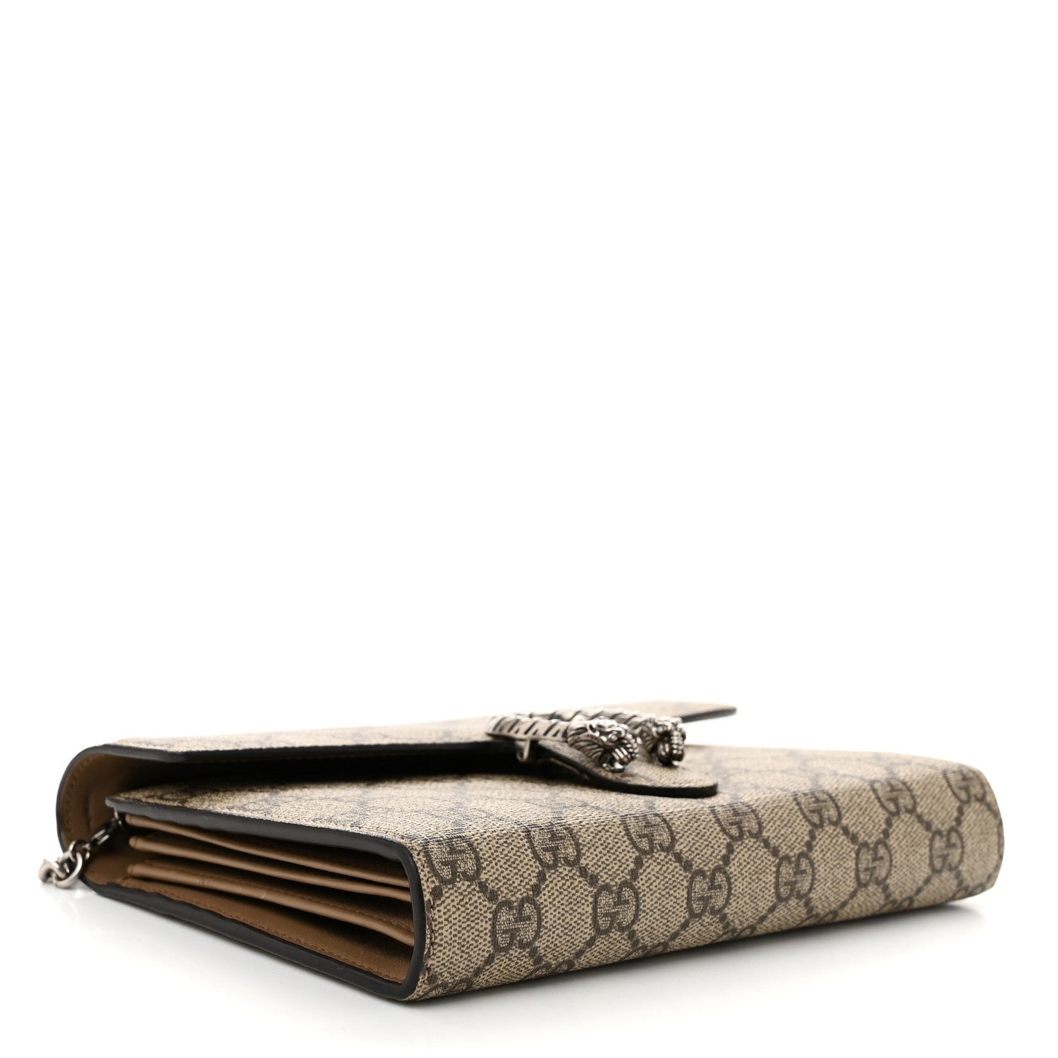 Gucci GG Supreme Monogram Mini Dionysus Chain Wallet Beige Taupe 4 of 7