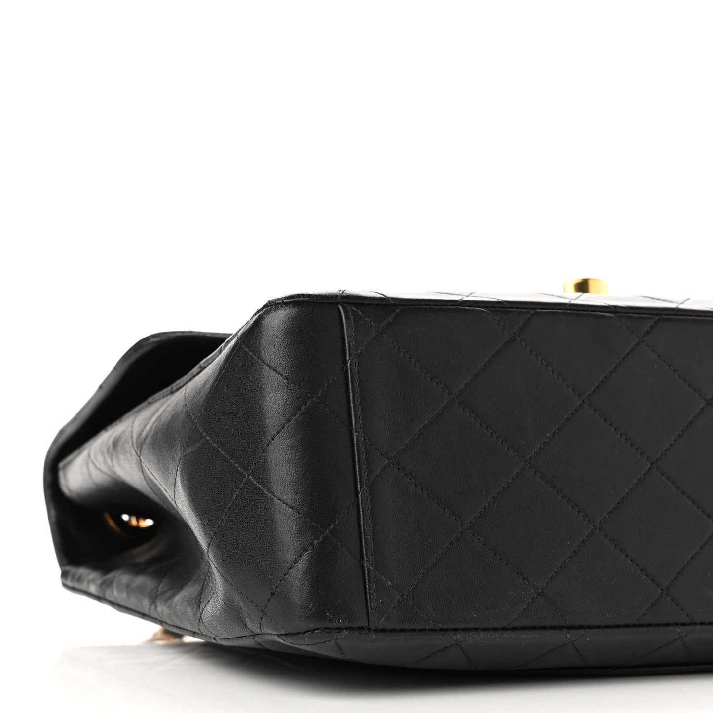 Lambskin Quilted XL Jumbo Single Flap Black
