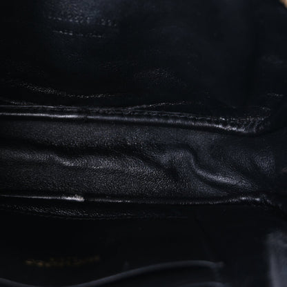 Saint Laurent Grain De Poudre Matelasse Monogram Mini Lou Camera Bag Black 4 of 9