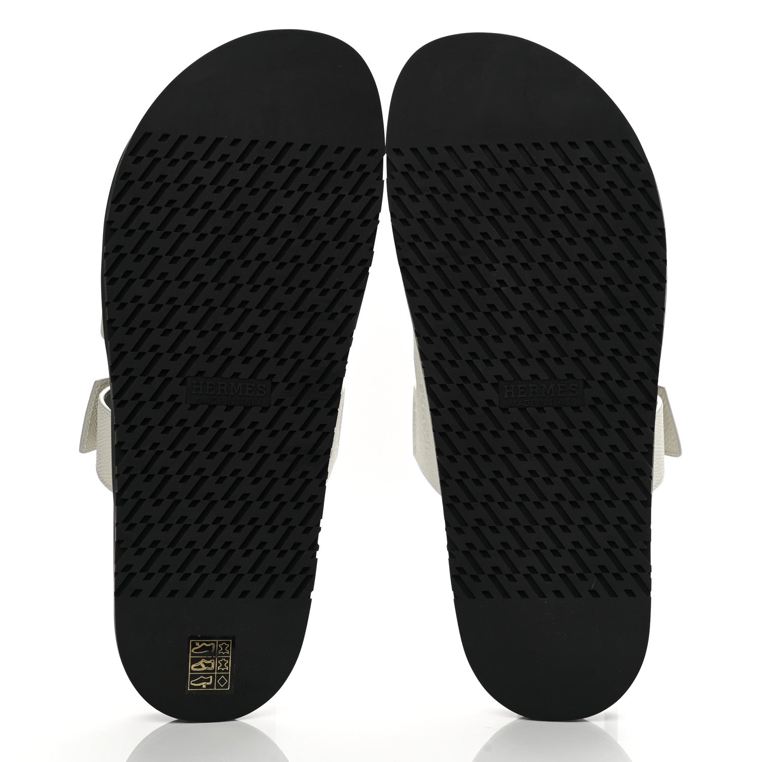 Hermes Epsom Mens Chypre Sandals 44 Beige Glaise Vert Toundra 5 of 8