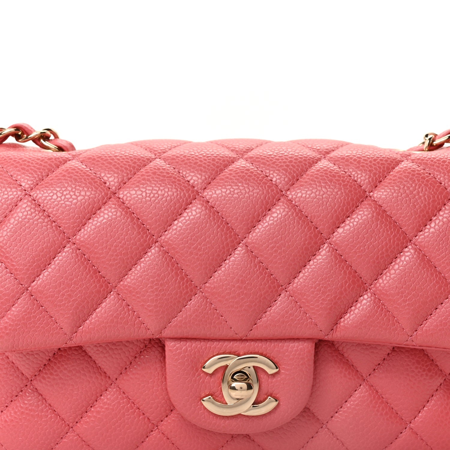 Chanel Caviar Quilted Mini Rectangular Flap Dark Pink 7 of 9